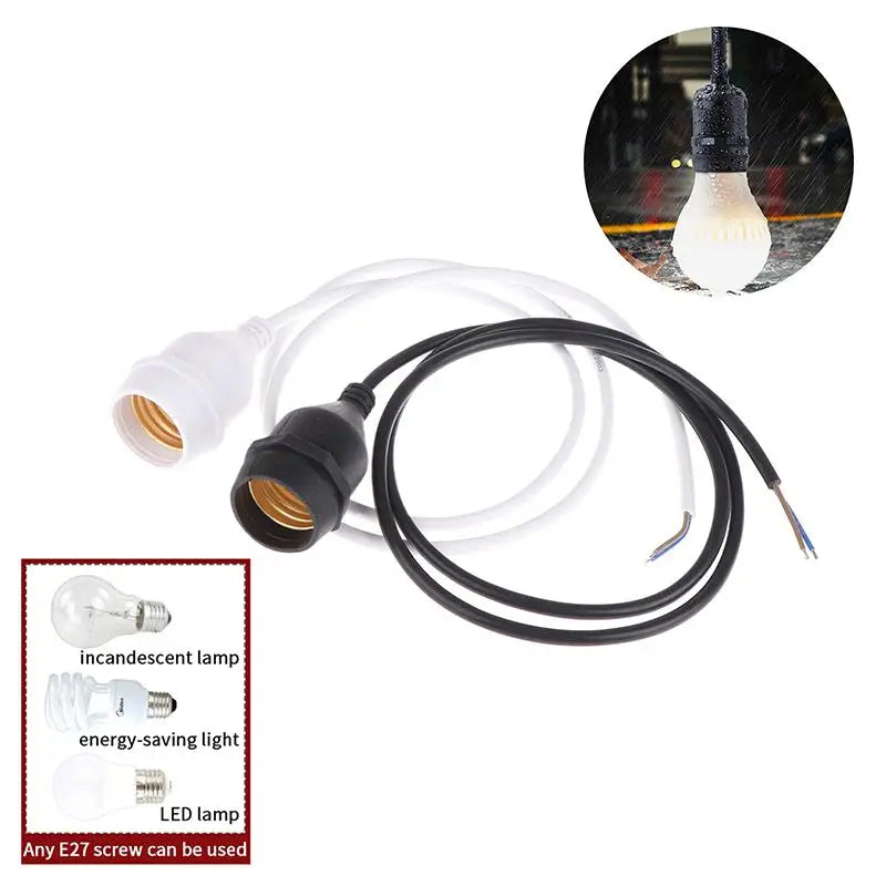 Waterproof E27 Lamp Holder with Power Cord Socket | 20–200CM