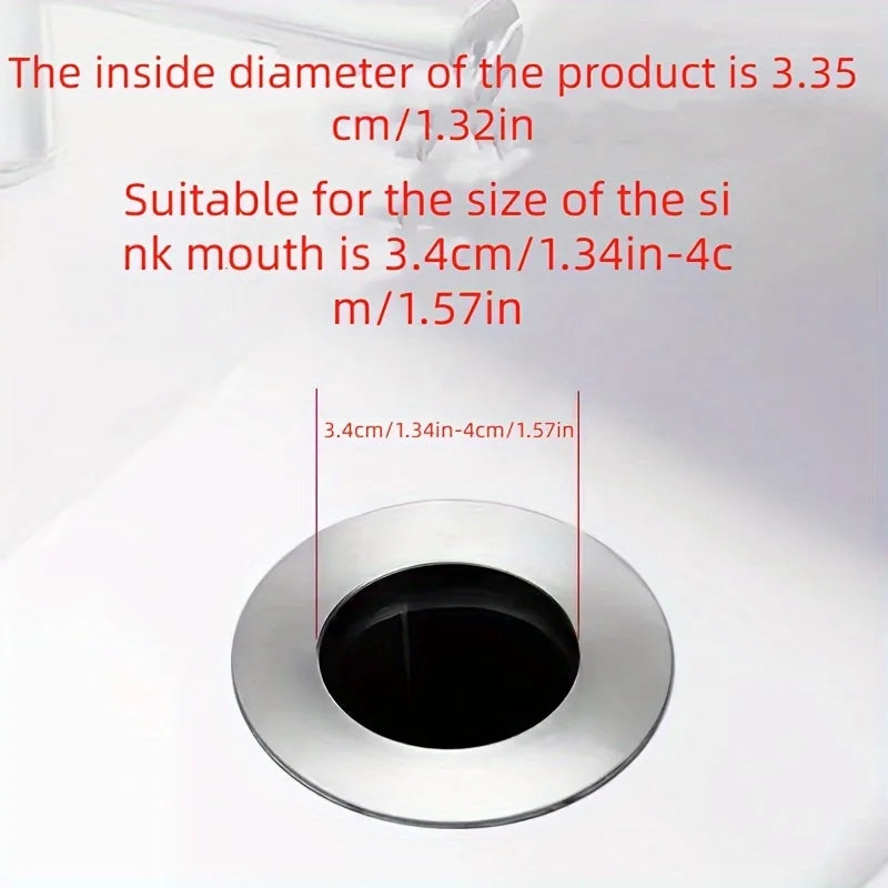 Pop-Up Sink Drain Stopper with Hair Catcher Filter