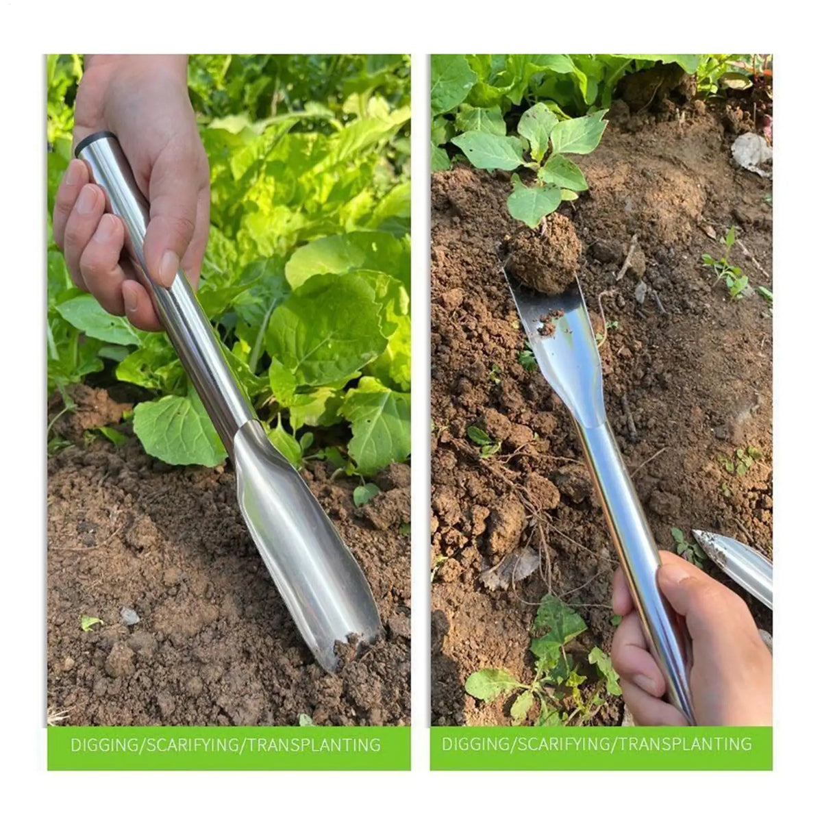 Stainless Steel Potting Scoop & Digging Shovel Set – 2 Pack