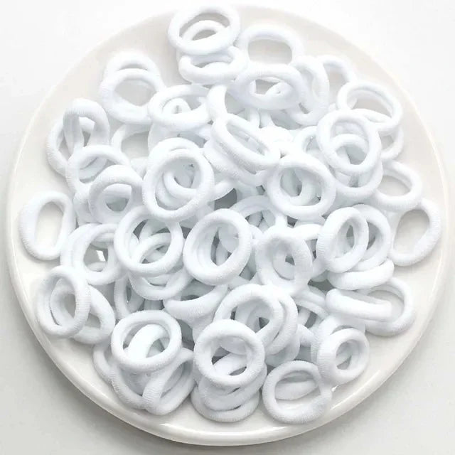 200–1000pcs Colorful Nylon Elastic Hair Bands for Women & Girls