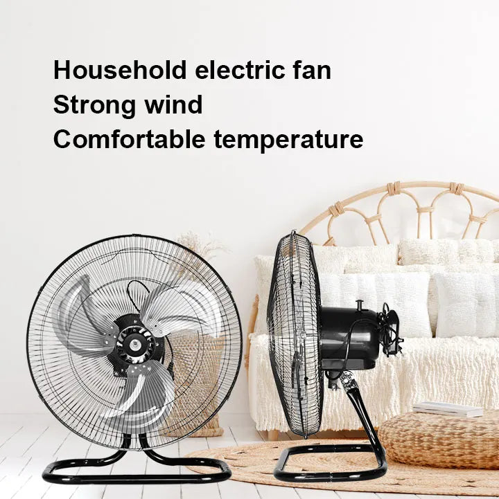 Modern 3-Blade Oscillating Metal Fan – Adjustable Height