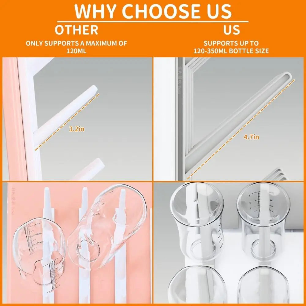Vertical Baby Bottle Drying Rack – Multi-Tier BPA-Free Organizer