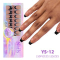 150Pcs French Press On Nails – Coffin & Almond Reusable Tips