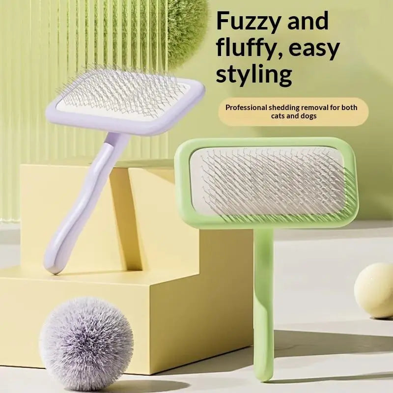 Cat & Dog Deshedding Brush Anti-Static Soft Needle Grooming Comb