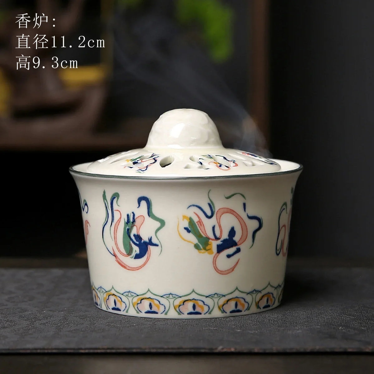 Ceramic Incense Burner with Cover – Zen Aromatherapy Décor