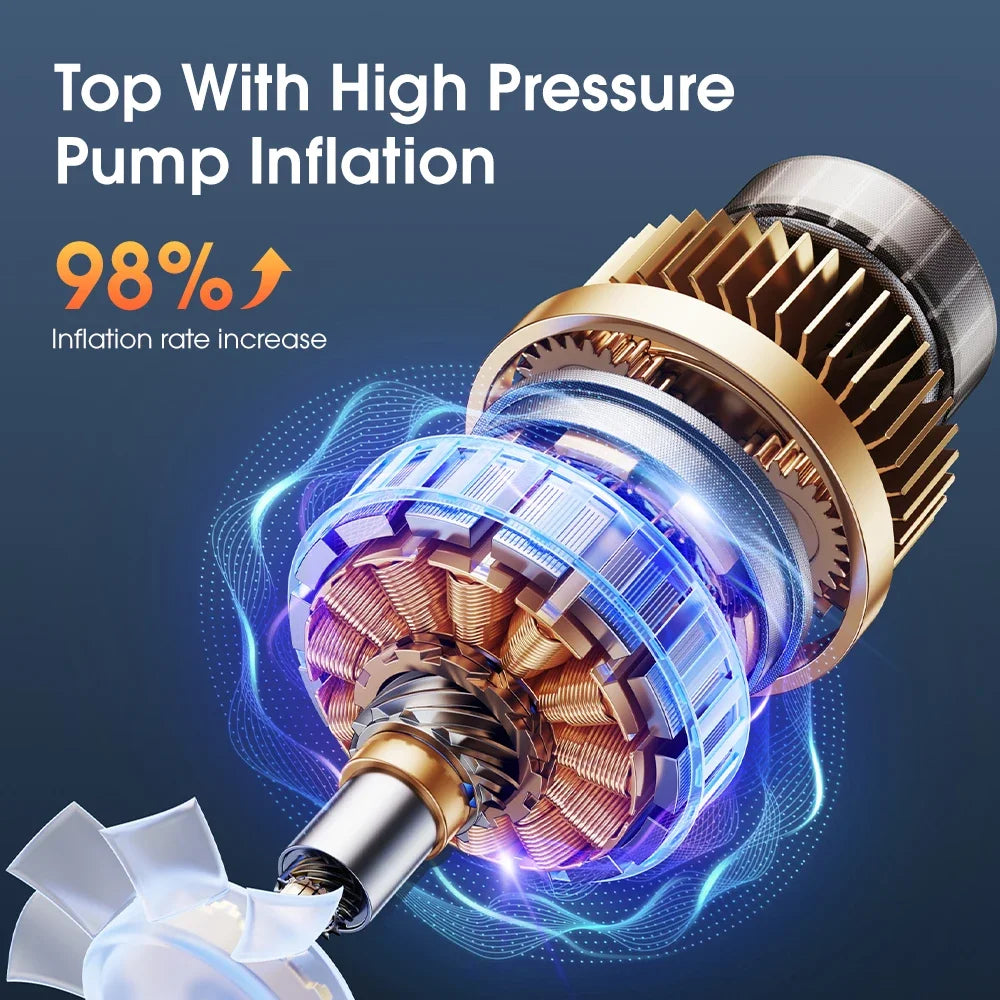 Portable Digital Tire Inflator – Car Air Compressor & LED Light