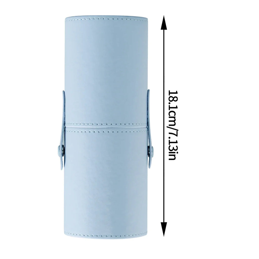 Nixie Blue Makeup Brush Holder Bucket | Portable Organizer