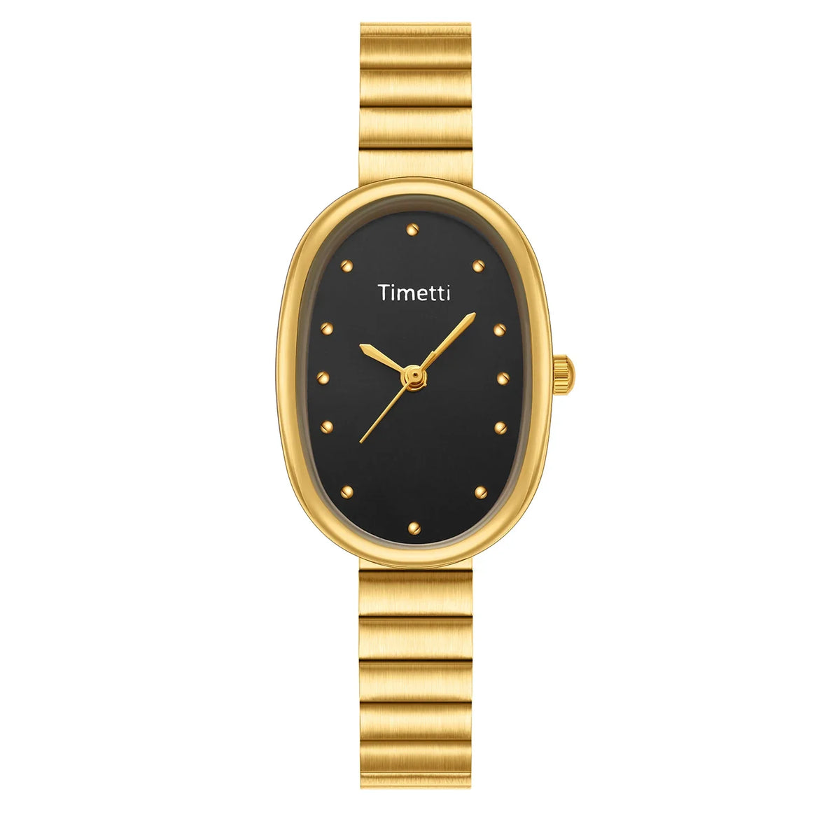 Timetti Women's Oval Quartz Watch – Elegant Daily Timepiece