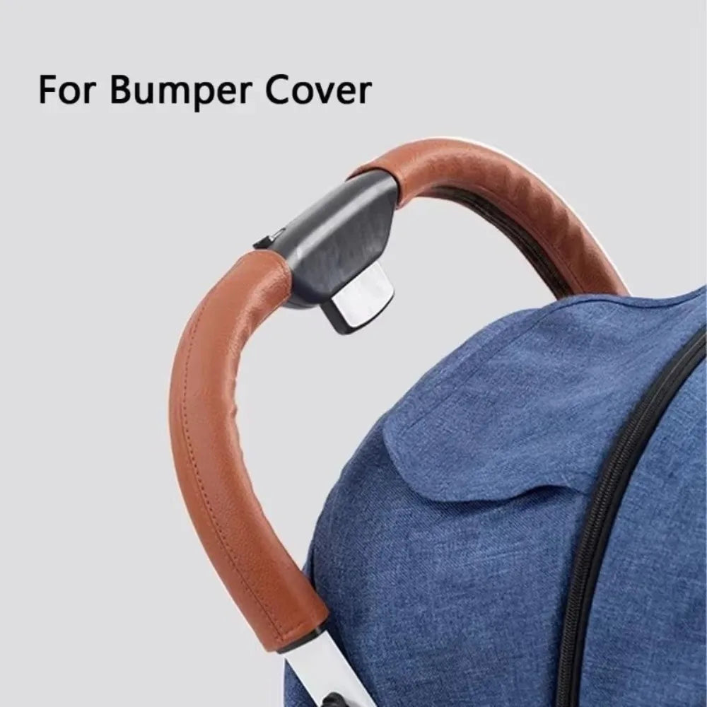 PU Leather Stroller Handle Cover – Universal Ergonomic Grip