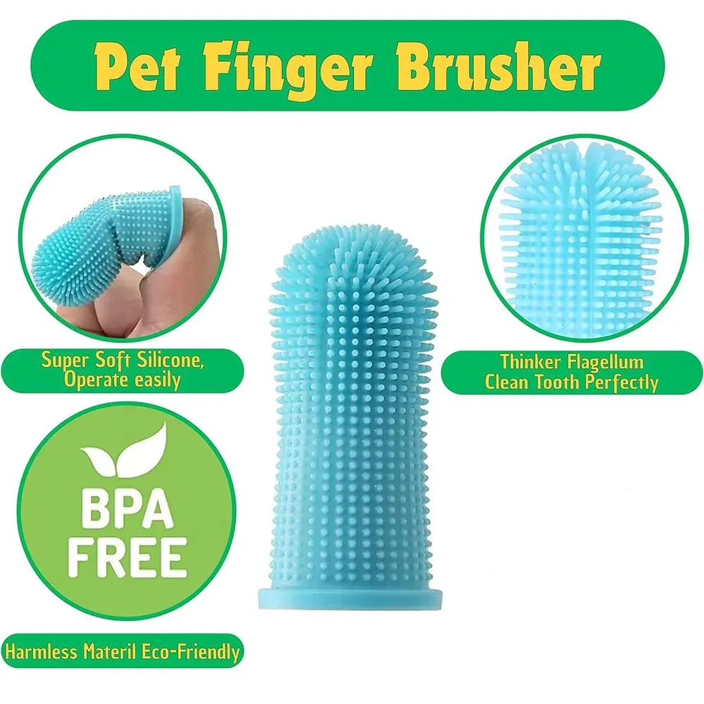 Silicone Finger Toothbrush for Dogs & Cats – Nontoxic