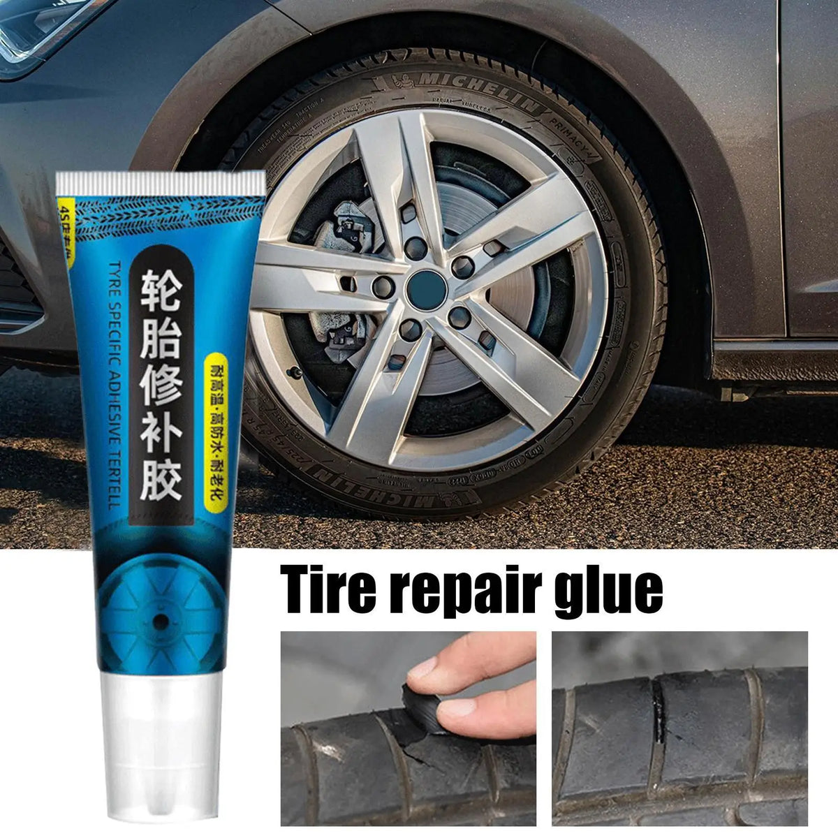 Car Tire Repair Glue 60ml – Sidewall Sealant & Strong Adhesive