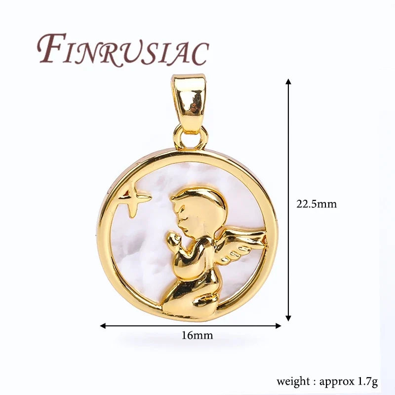 18K Gold Plated Shell Charms – DIY Necklace Pendant Findings