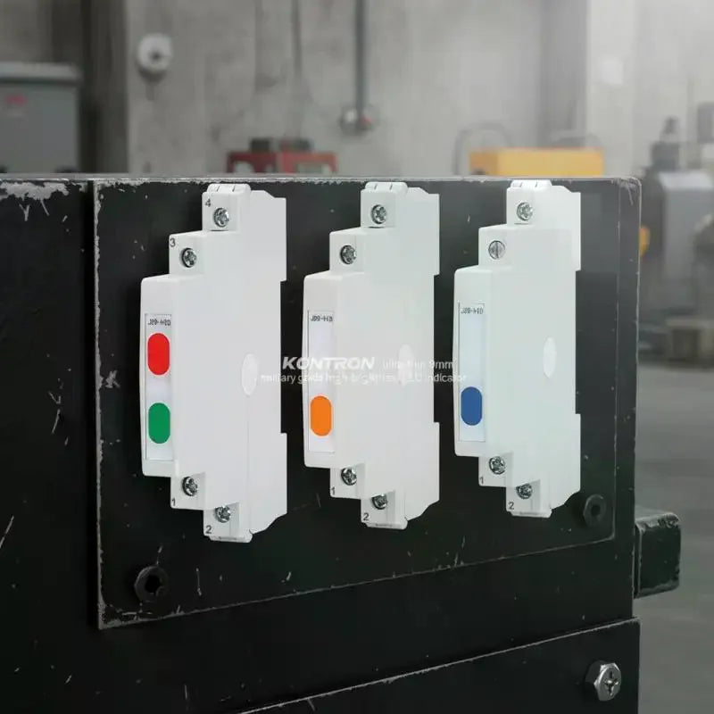 JD9 DIN Rail Indicator Light 24V–220V AC/DC Dual Color Signal