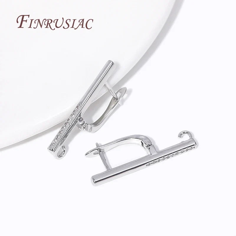 18K Gold Plated Zircon Earring Hooks | DIY Jewelry Findings