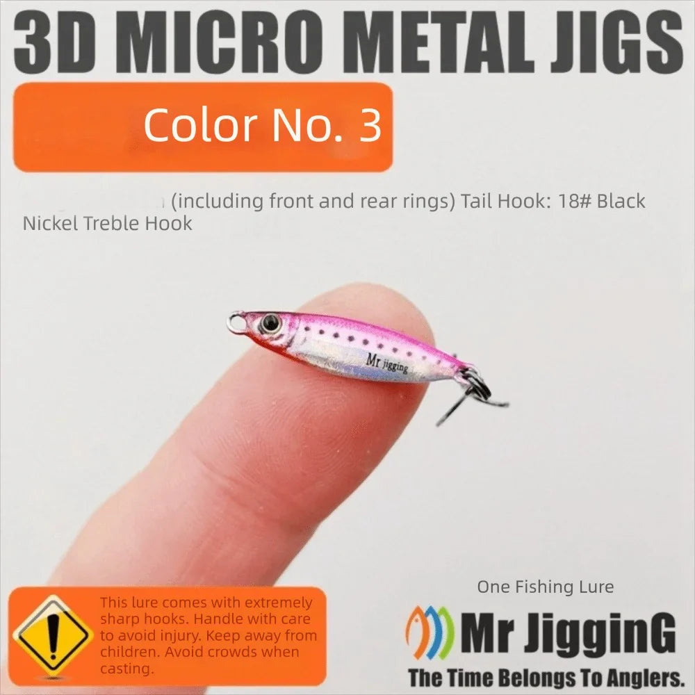 Micro Metal Jig Spoon Lure 1.5g 3g 5g – 3D Cast Fishing Bait