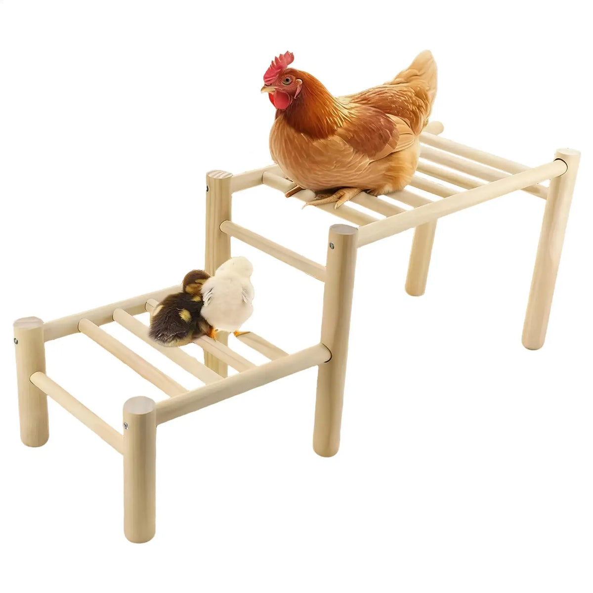 Wooden Chicken Roosting Perch & Training Habitat for Coops