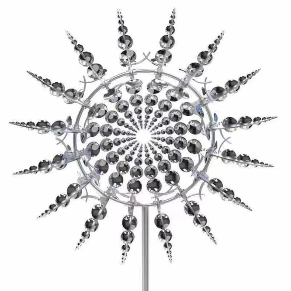 Metal Wind Spinner Windmill Kinetic Sculpture Garden Decor
