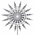 Metal Wind Spinner Windmill Kinetic Sculpture Garden Decor