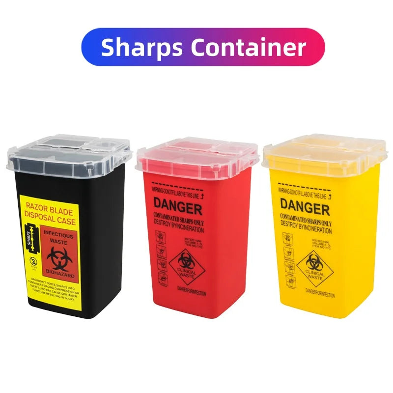 Tattoo Sharps Disposal Container 1L – Needle Waste Bin
