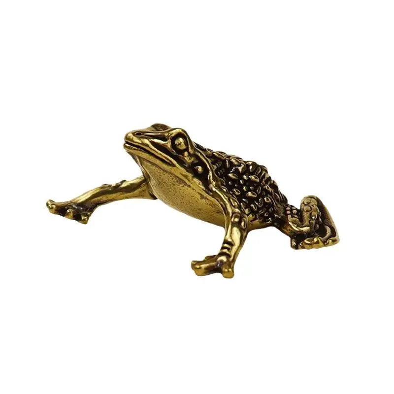 Brass Feng Shui Money Toad Statue – Lucky Fortune Figurine