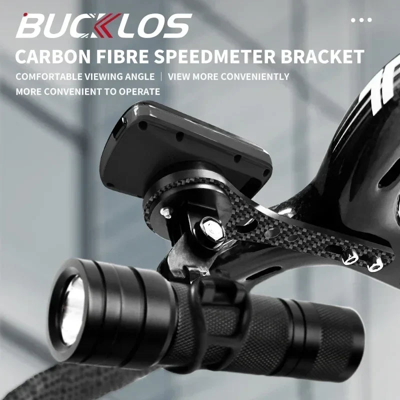 BUCKLOS Carbon Fiber Bike Computer Mount for Garmin GPS