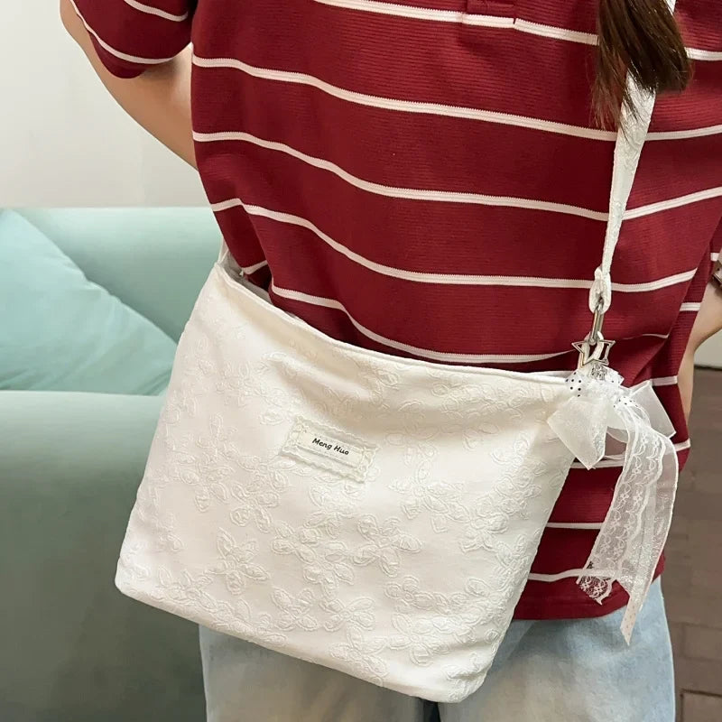 Bowknot Tote Bag – Aesthetic Crossbody Handbag for Women