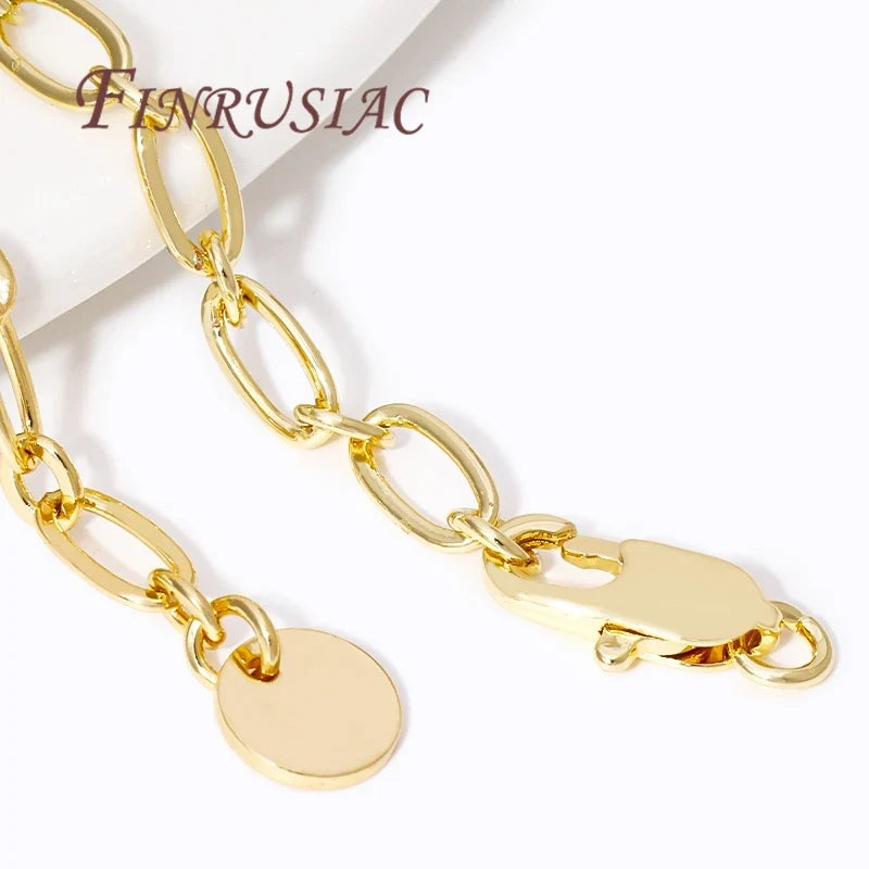 18K Gold Plated Extension Tail Chains with Lobster Clasps – 5 Pack