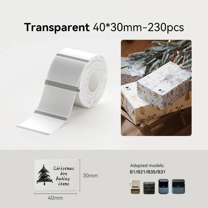 Niimbot Thermal Label Stickers – Waterproof & Oilproof Refills