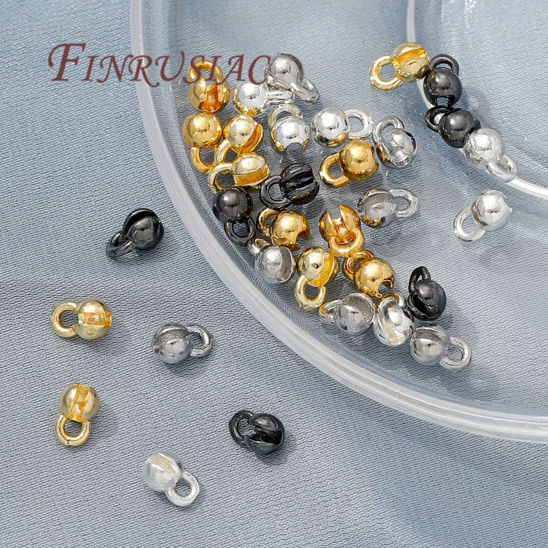 18K Gold Plated Crimp Beads & Cover Findings | DIY Jewelry