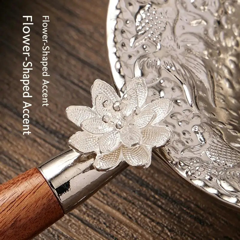 Wooden Handle Alloy Tea Strainer – Fine Mesh Loose Leaf Sieve