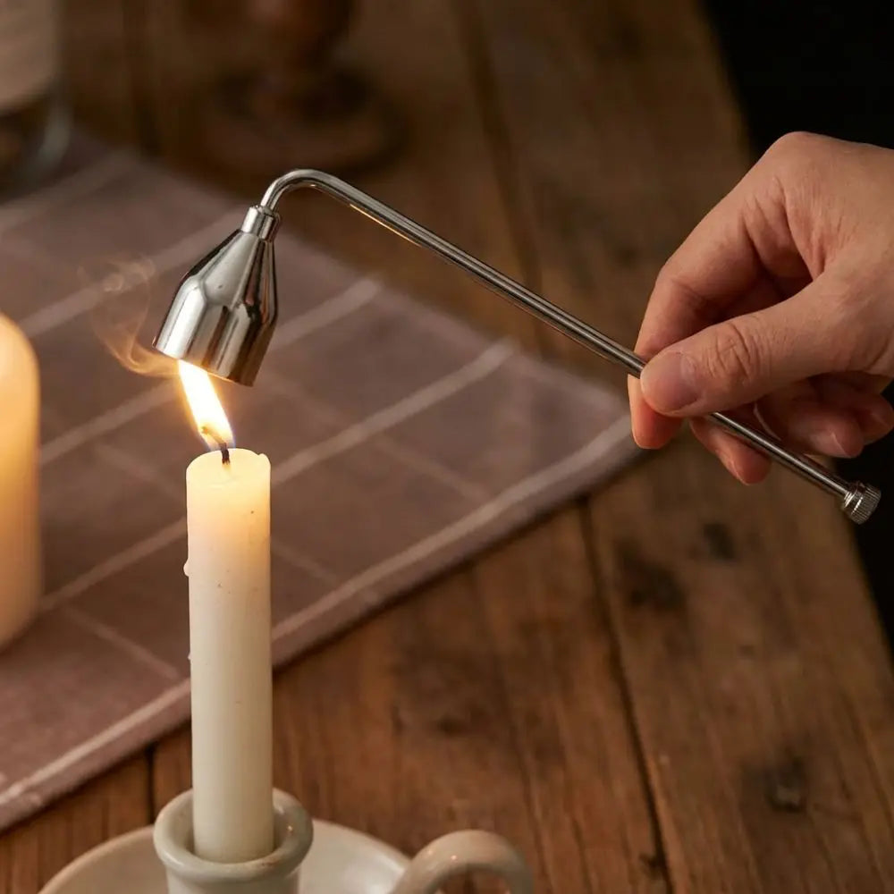 Luxury Ice Cream Candle Snuffer – Long Handle, Gold Silver Black
