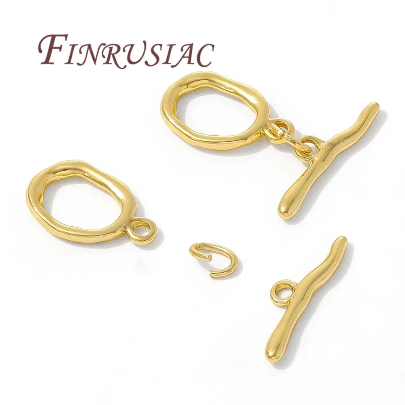18K Gold Plated OT Toggle Clasp – Necklace & Bracelet Connector