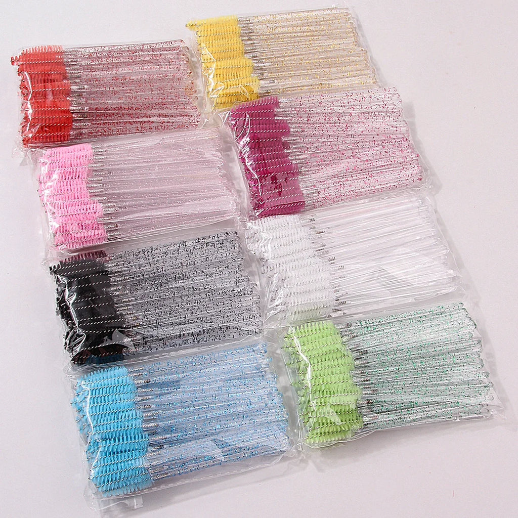 Disposable Spoolie Eyelash & Eyebrow Brushes – 10/20/50 Pcs