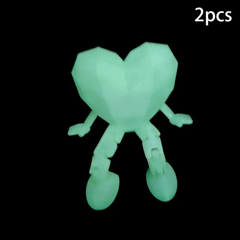 Jointed Miniature Heart Figurine – Valentine's Day Décor Gift