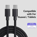100W USB-C Braided Fast Charge Cable – 6A Type-C, 1M