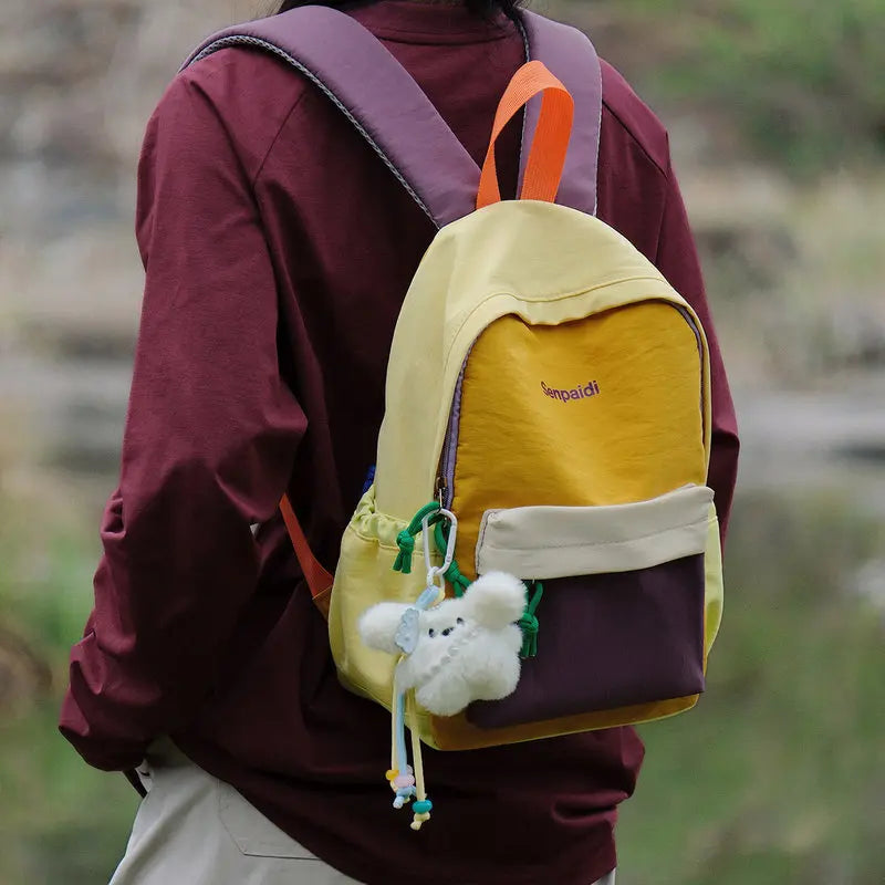Color-Block Unisex Backpack | Travel & Student Daypack