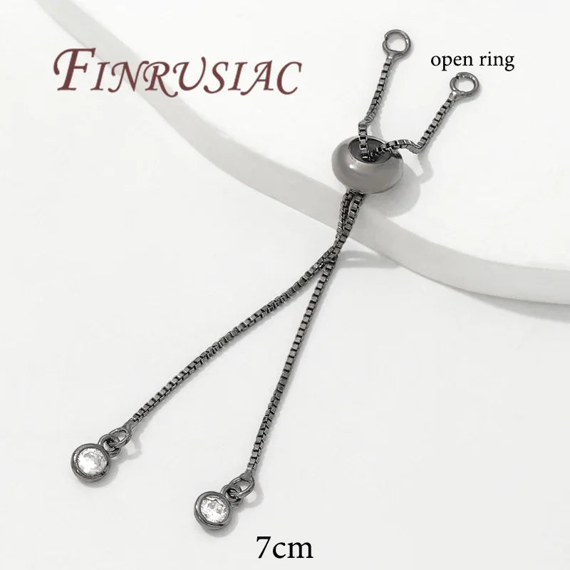 18K Gold Plated Box Chain Bracelet DIY Jewelry Making Component