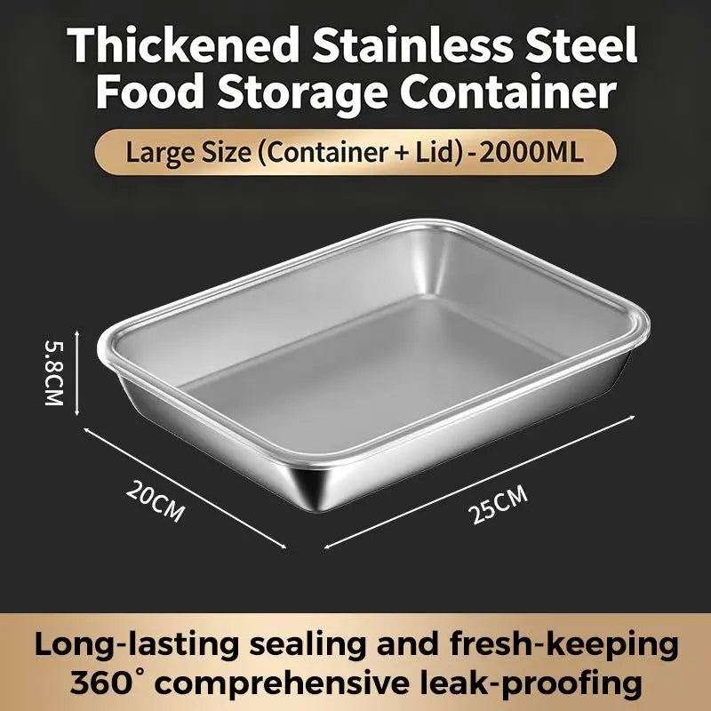 Stainless Steel Food Storage Container with Airtight Lid