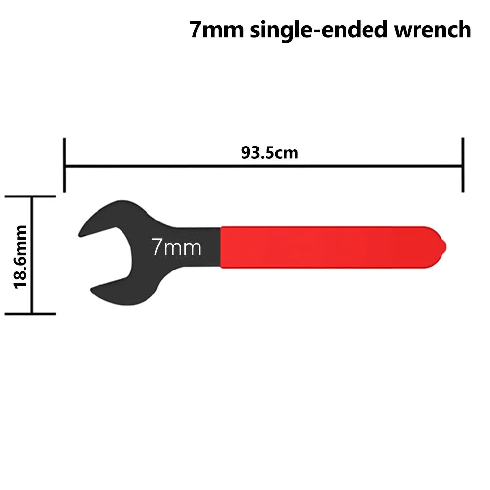 Thin Single Open End Wrench 15° Offset 7-32mm Metric Spanner