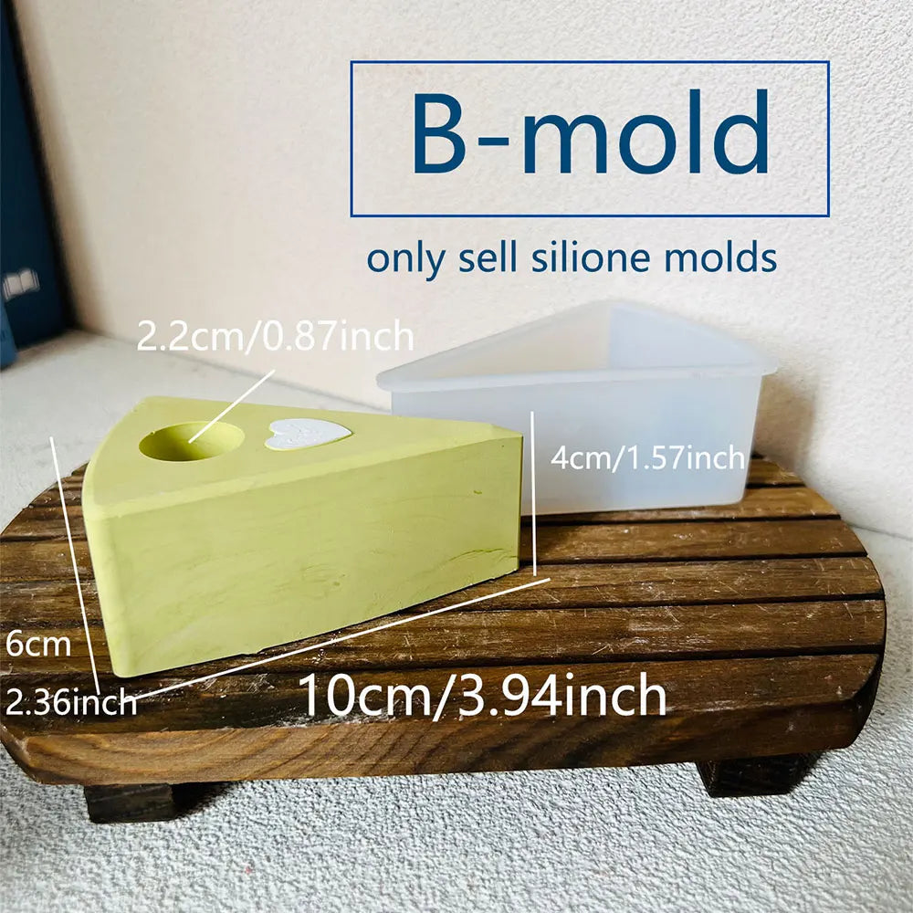 Silicone Candle Mold – Cake Slice, Rainbow Arch & U-Shape
