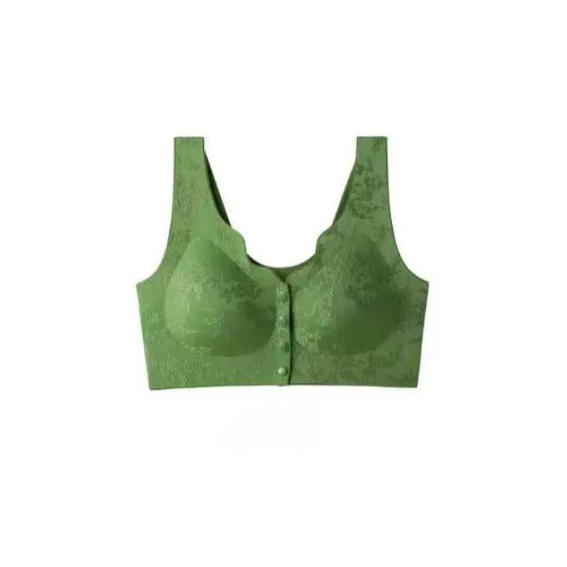 Women's Wire-Free Front Closure Push Up Bra | Jacquard Vest