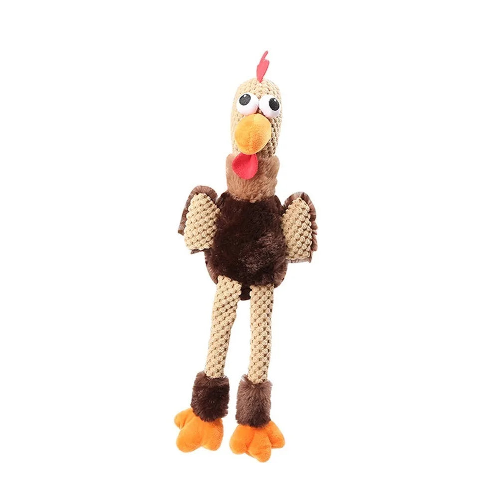 Turkey Squeaky Plush Dog Toy – Soft Stuffed Chew Toy for Puppies