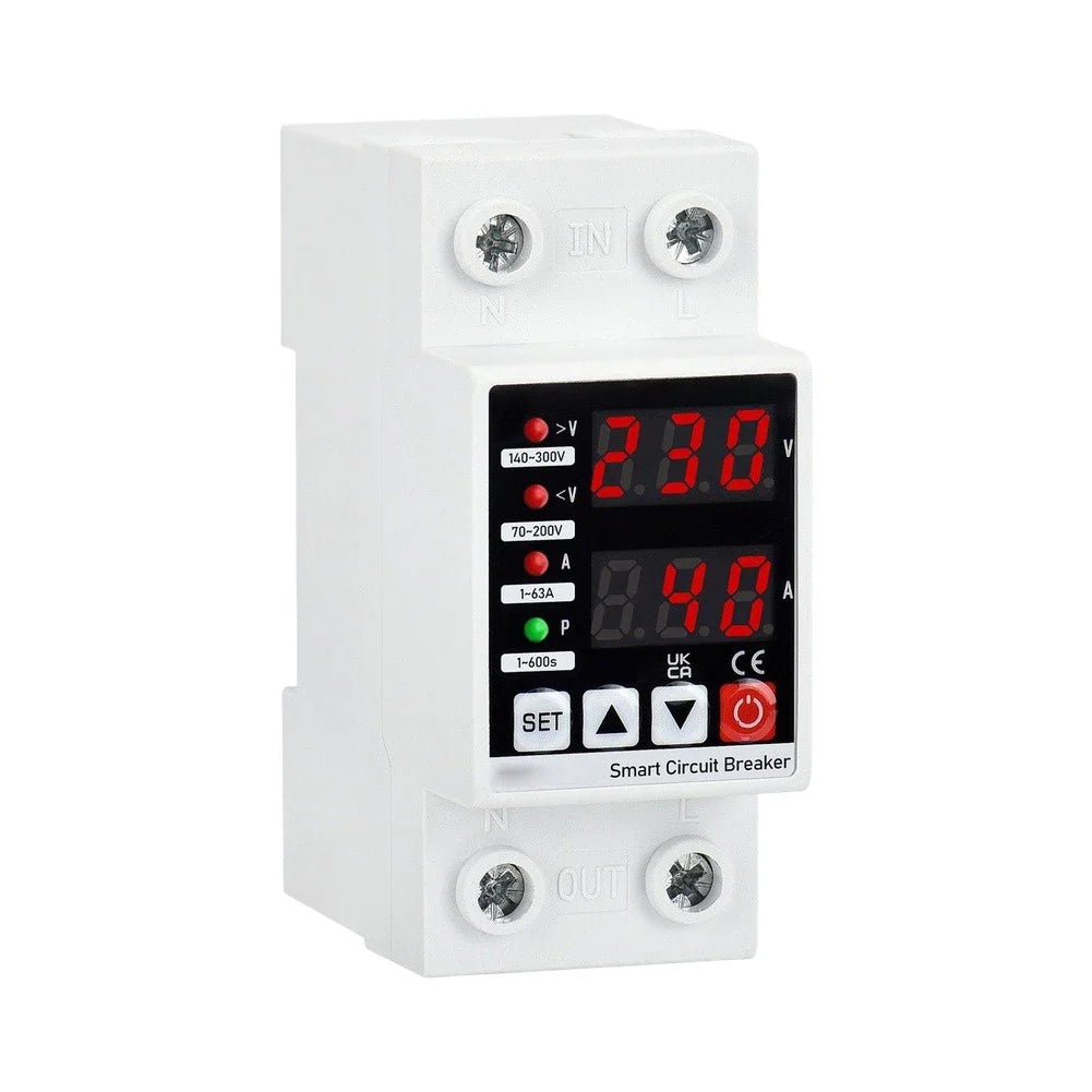 63A Overvoltage Protector AC 220V/110V Circuit Breaker Digital