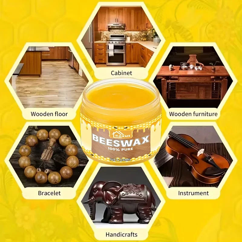 Natural Beeswax Wood Furniture Polish & Cleaner | Pure Wax
