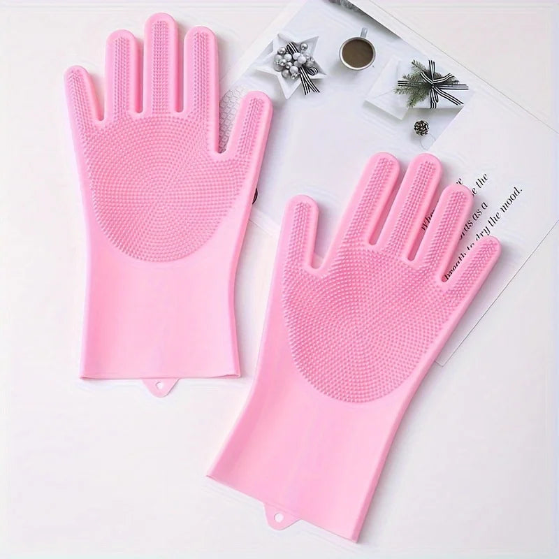 Pet Grooming Gloves – Dog & Cat Bathing Hair Removal Scrubber