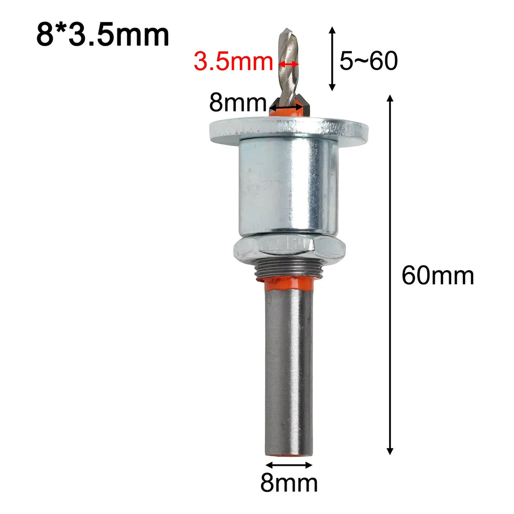 8mm Adjustable Countersink Drill Bit | Depth Limiter for Wood
