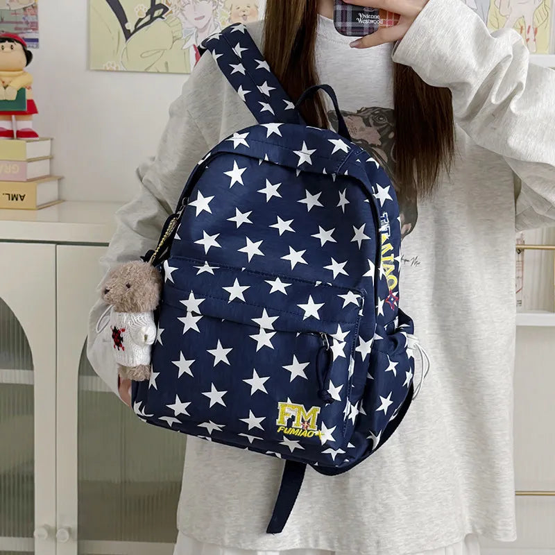 American Starry Backpack – Large Capacity Unisex College Bag
