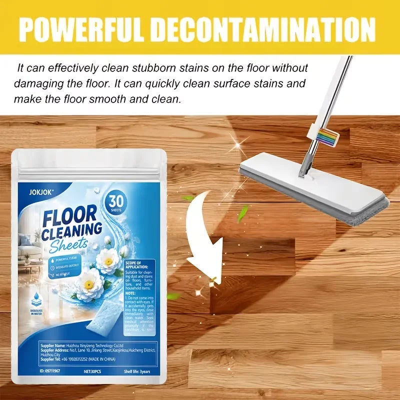JOKJOK 30-Pack Concentrated Floor Cleaning Wipes – Hardwood