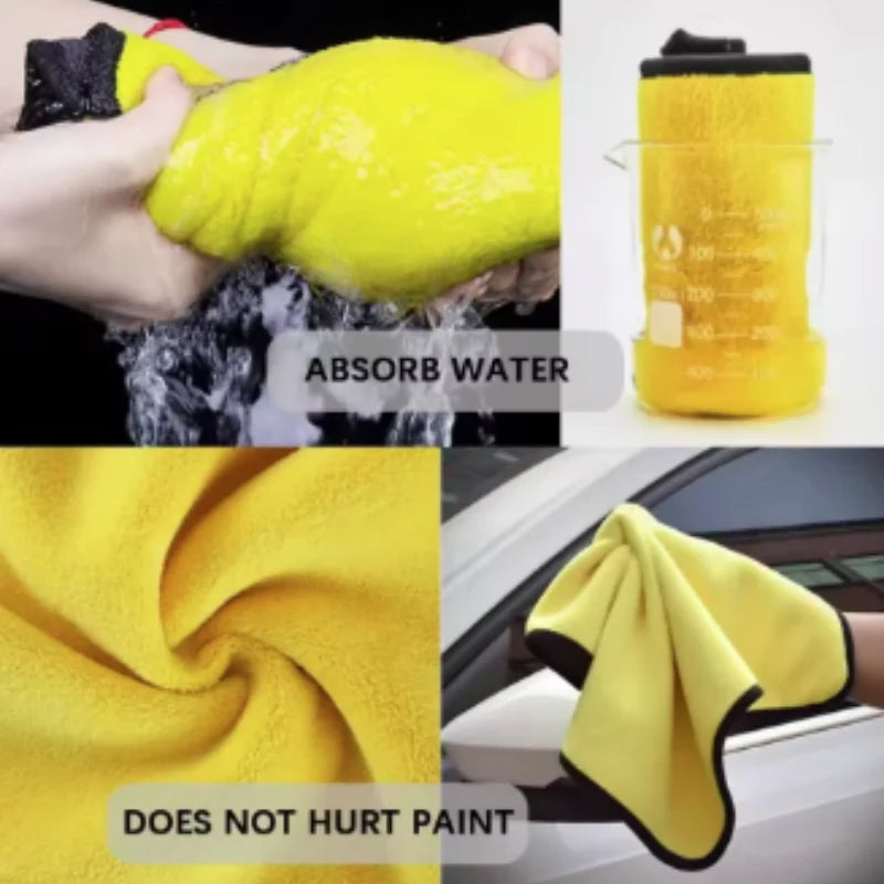 Microfiber Car Cleaning Towels – Quick-Dry Double Layer Cloth