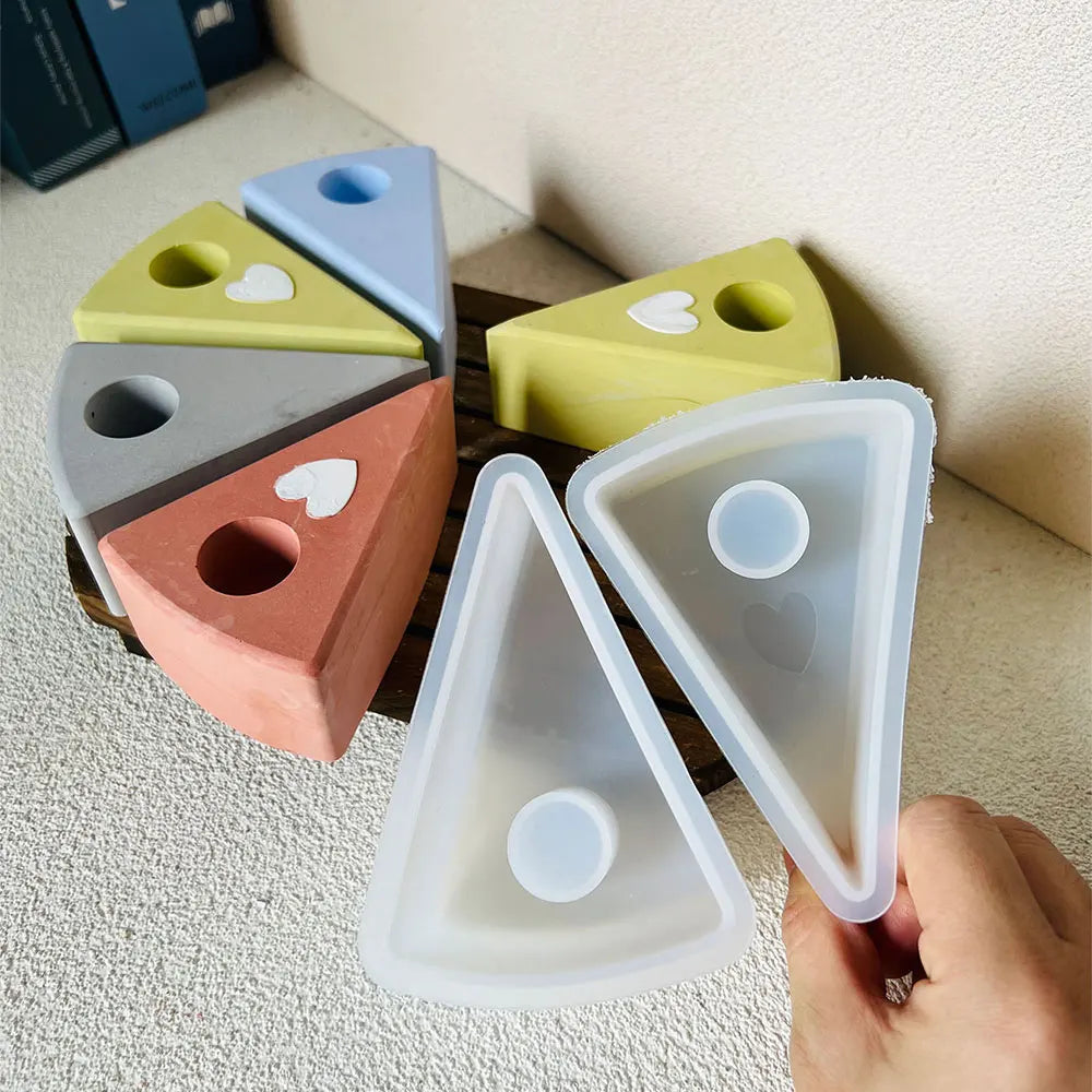 Silicone Candle Mold – Cake Slice, Rainbow Arch & U-Shape